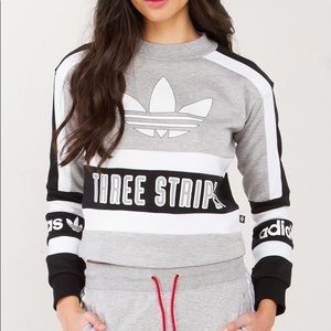 Adidas crew neck sweater (cropped)