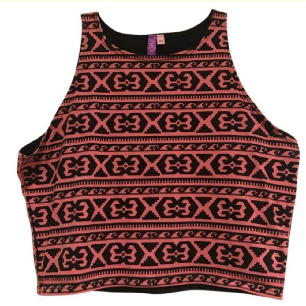 LF Emma and Sam Pink and Black Crop Top