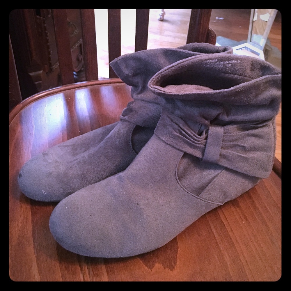 Gray booties
