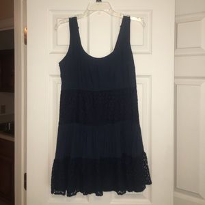 Navy Blue Ruffle Dress