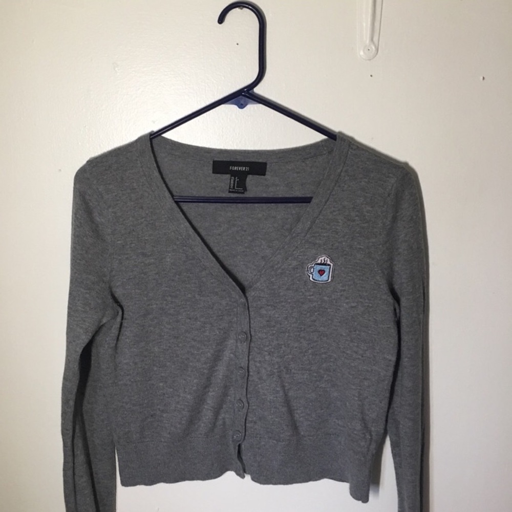 Forever 21 Long sleeve heather gray cardigan❣️