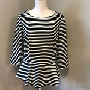 Ann Taylor Large black/white Peplum