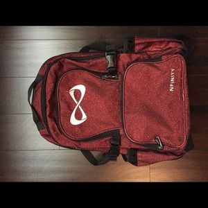 Nfinity Red Sparkle Cheer Backpack