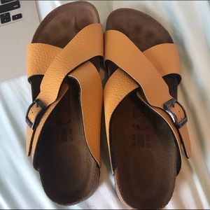 Birkenstock mustard yellow
