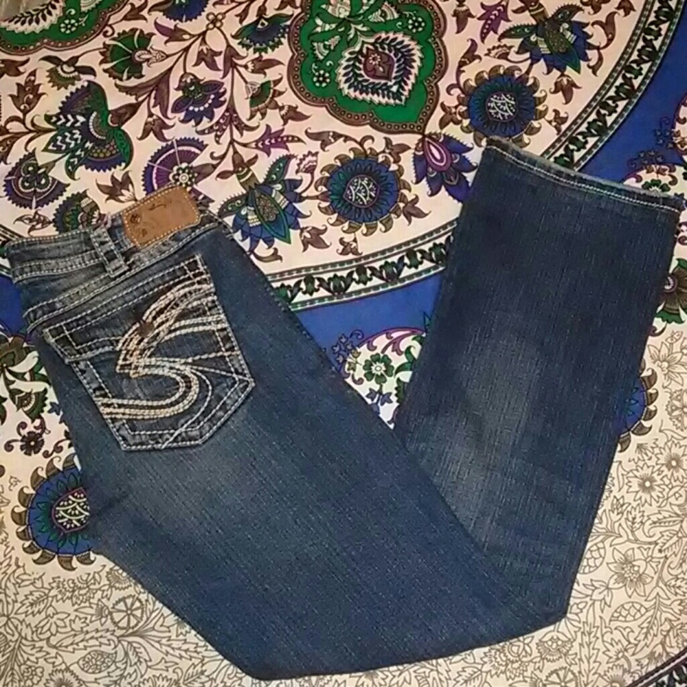 DIstressed Silver Jeans