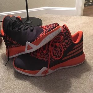 Orange adidas basketball shoes