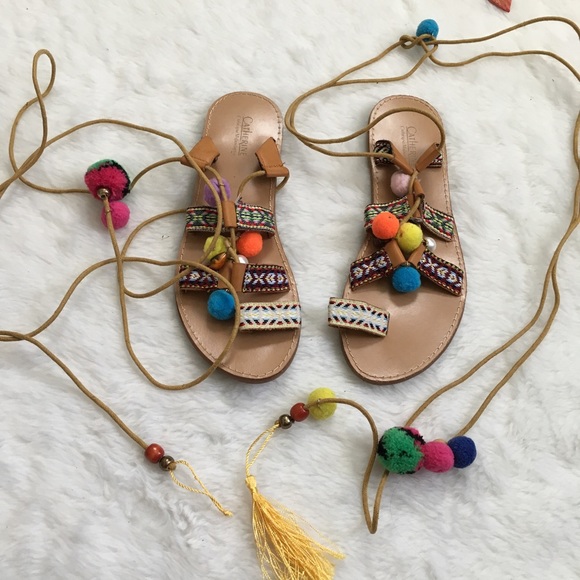 Catherine Malandrino Shoes - Catherine Malandrino Pom Pom sandals