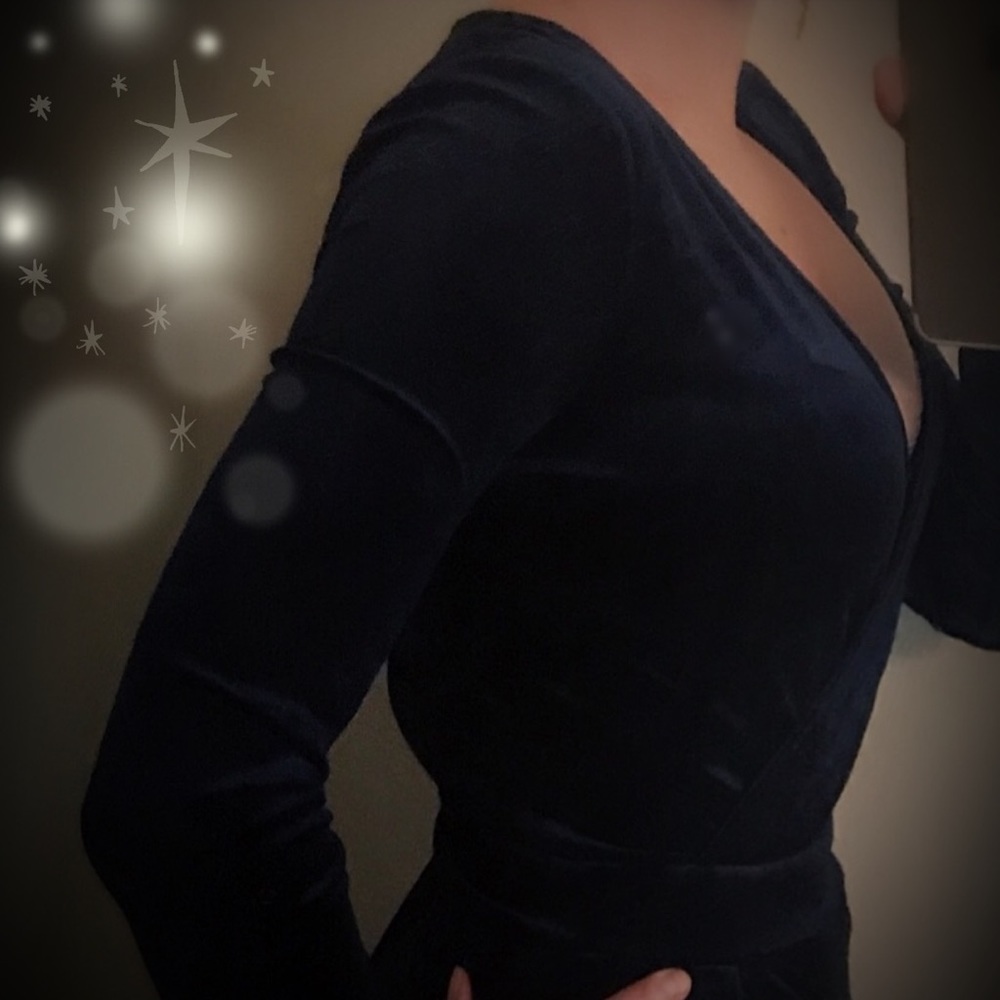 Velvet Surplice Romper