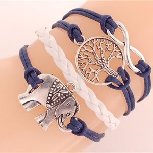 Wrap bracelet elephant tree of life