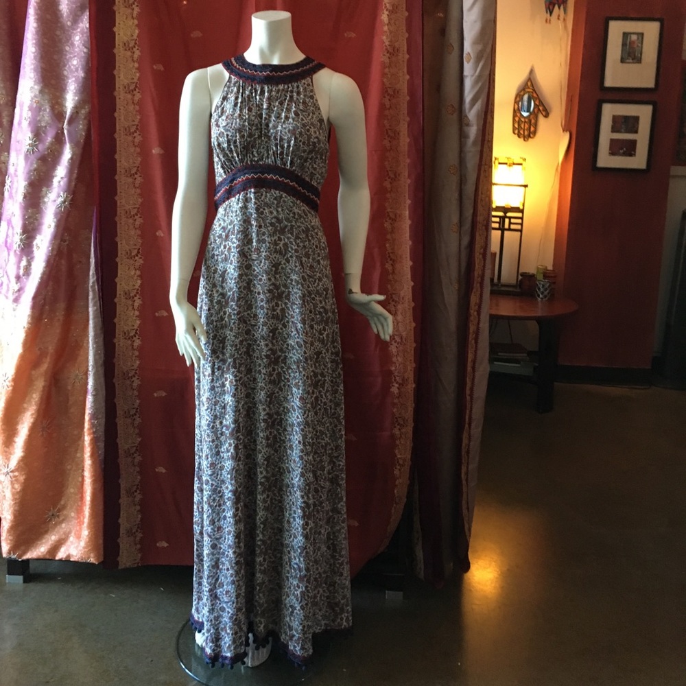 Talitha silk print maxi dress