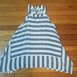 Blue and white stripped shirt