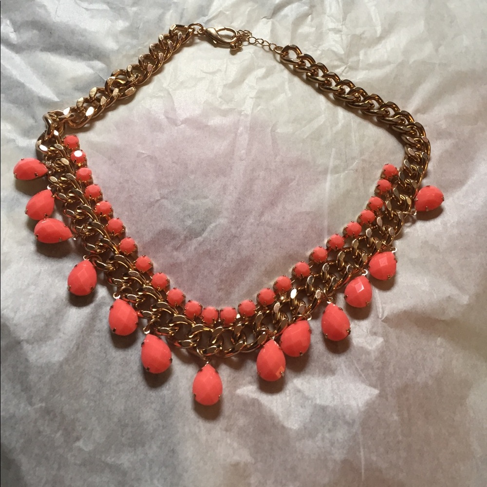 Gold and peach necklace