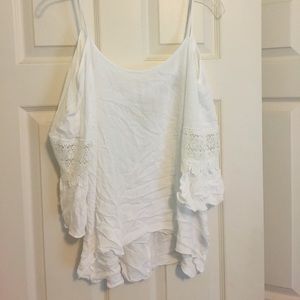 Charlotte Russe Flowy Shoulder Cut Out top