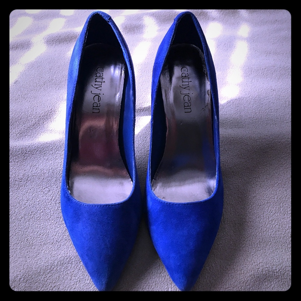 Deep Blue Suede Pumps