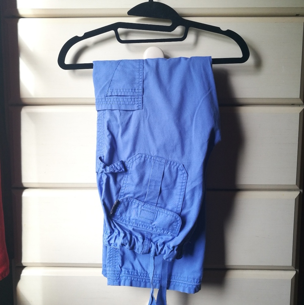 Blue koi scrub pants