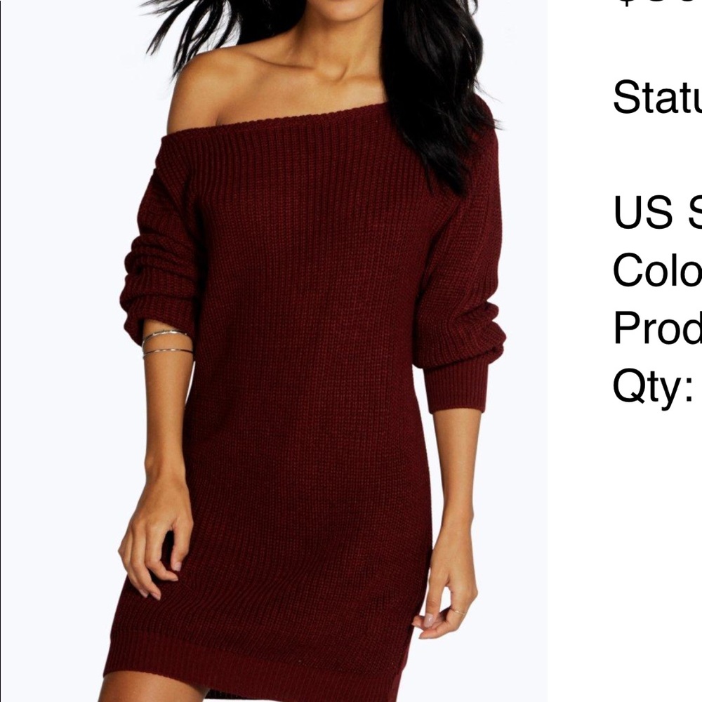 Off the shoulder jumper dress