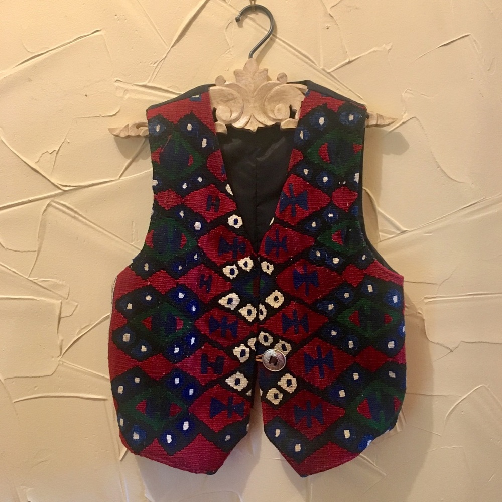 Vintage Matt Camron Wool Kilim Carpet Vest Turkey
