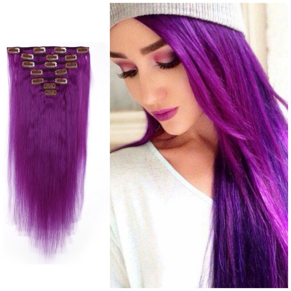 Purple Clip Ins - Picture 1 of 6