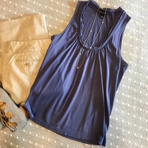 BR - sleeveless soft blouse, beautiful blue (xs)