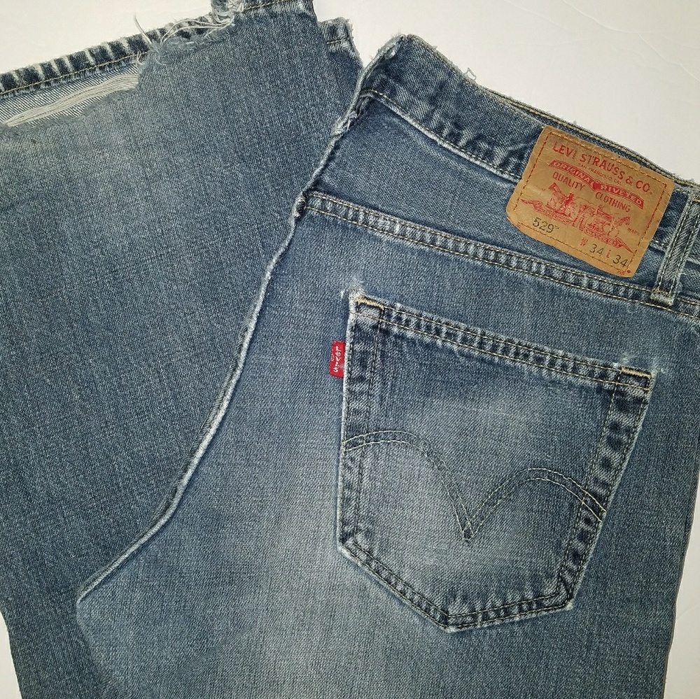 Men's Levis 529 Distressed Jean's 34 34
