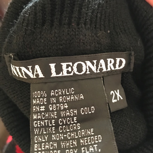 ANIMAL PRINT TURTLENECK SWEATER TOP - Picture 3 of 3