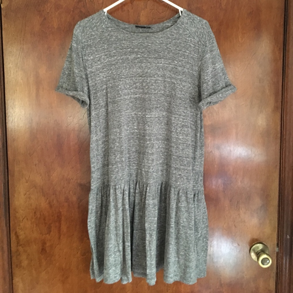 Topshop Heather Grey Drop Waist Dress