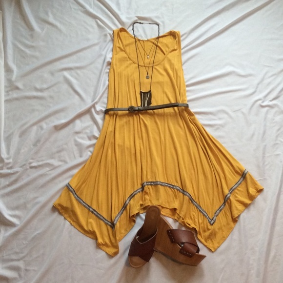 Western Handkerchief Hem Dress