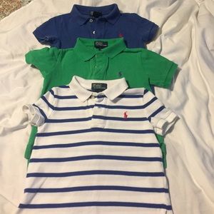 Lot of 3 Ralph Lauren Boys Polo shirts