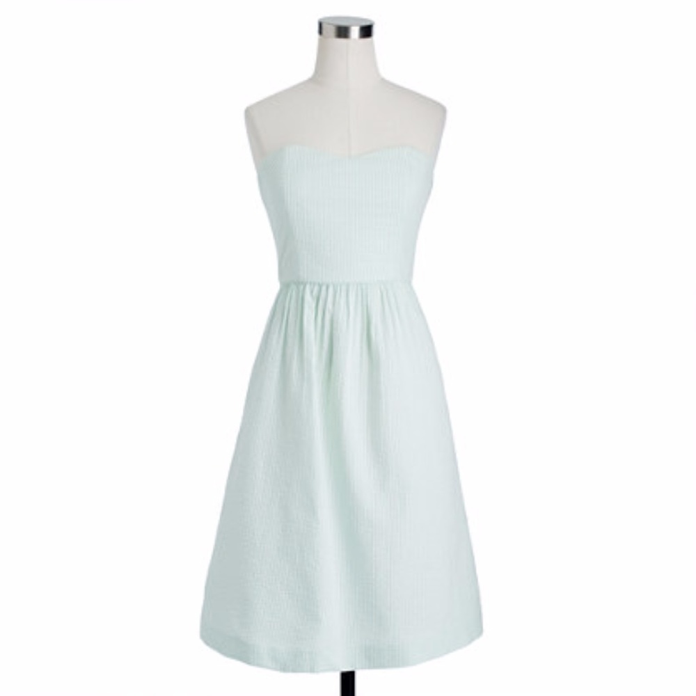 JCrew Mandy Seersucker Mint dress