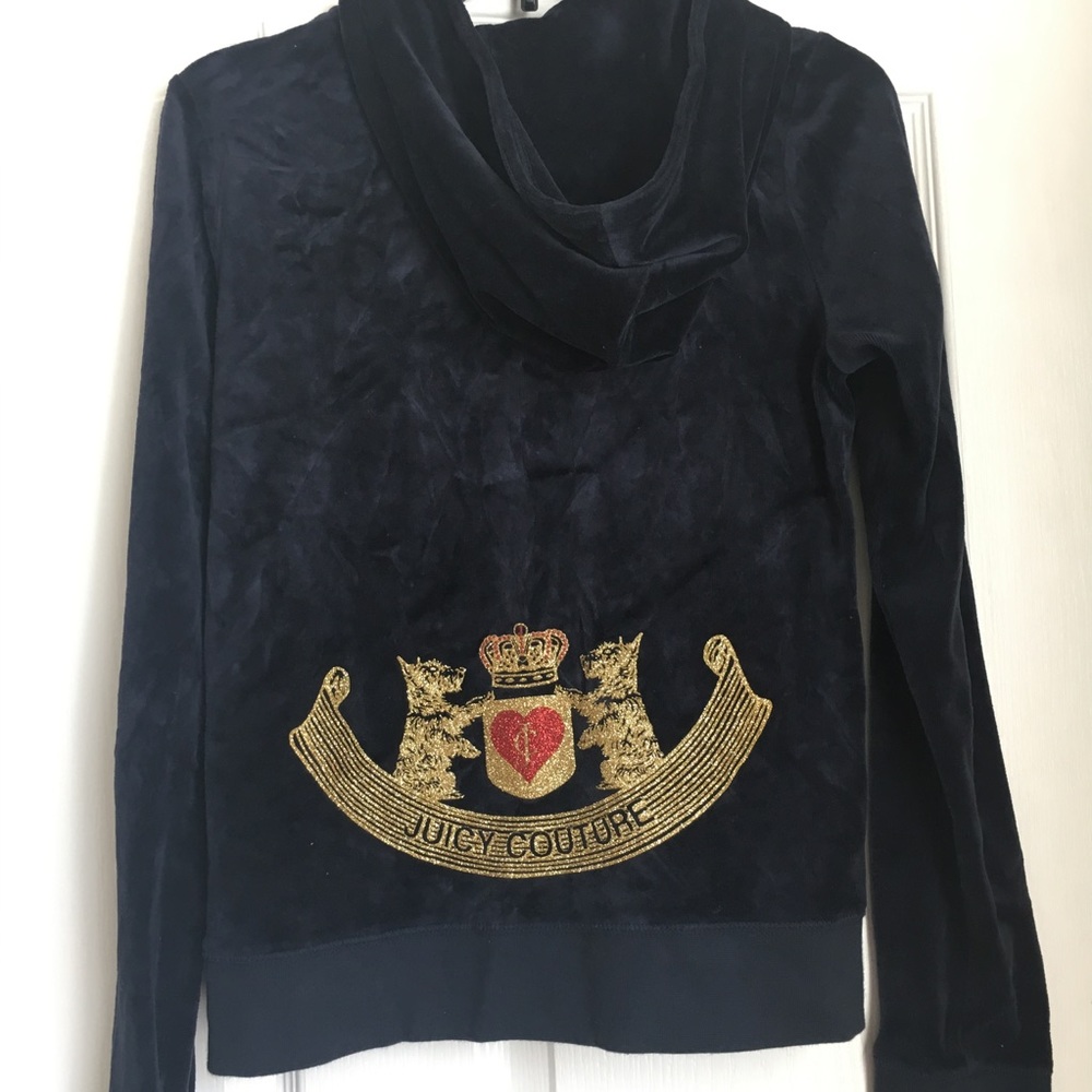Navy Juicy couture velour tracksuit jacket