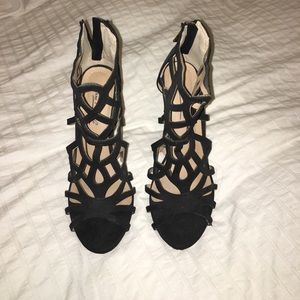 Size 7 Black Suede Heels