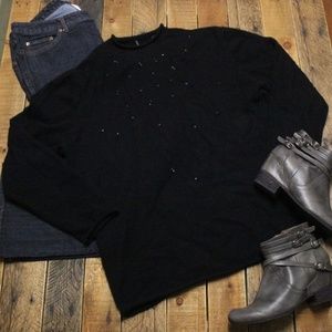 Isda & Co 100% cashmere black sweater size XL
