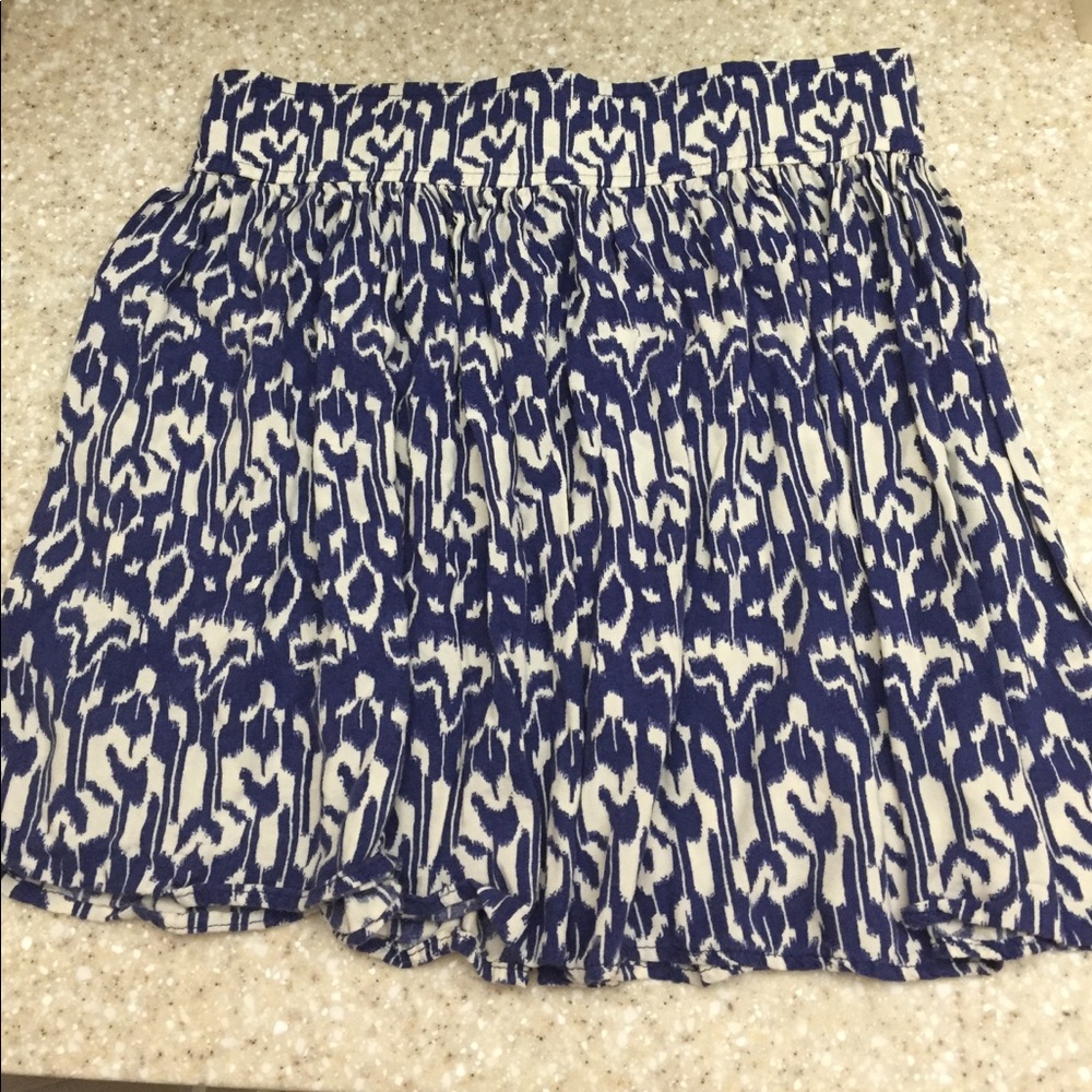 Blue and cream skirt