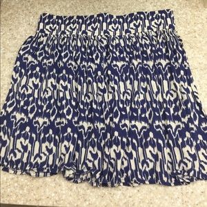 Blue and cream skirt