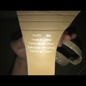 Gold sparkly wedges! ( worn once at a wedding )