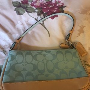 Coach blue purse bag