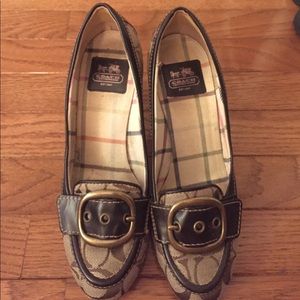 Coach buckle heels, size 8 women