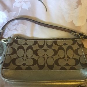 Coach gold purse bag