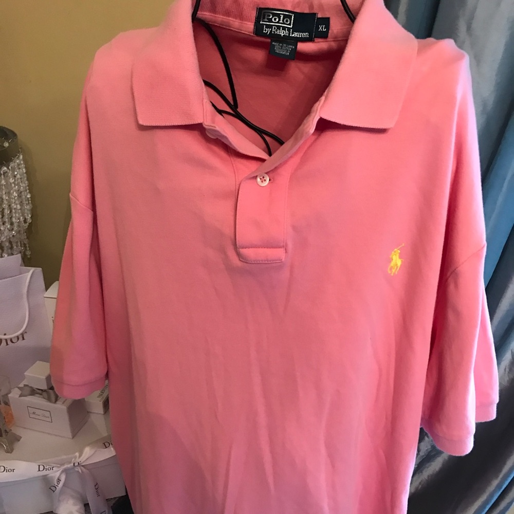 Men's pink polo shirt
