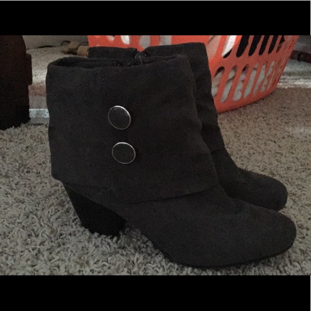 Grey Covington high healed ankle boots