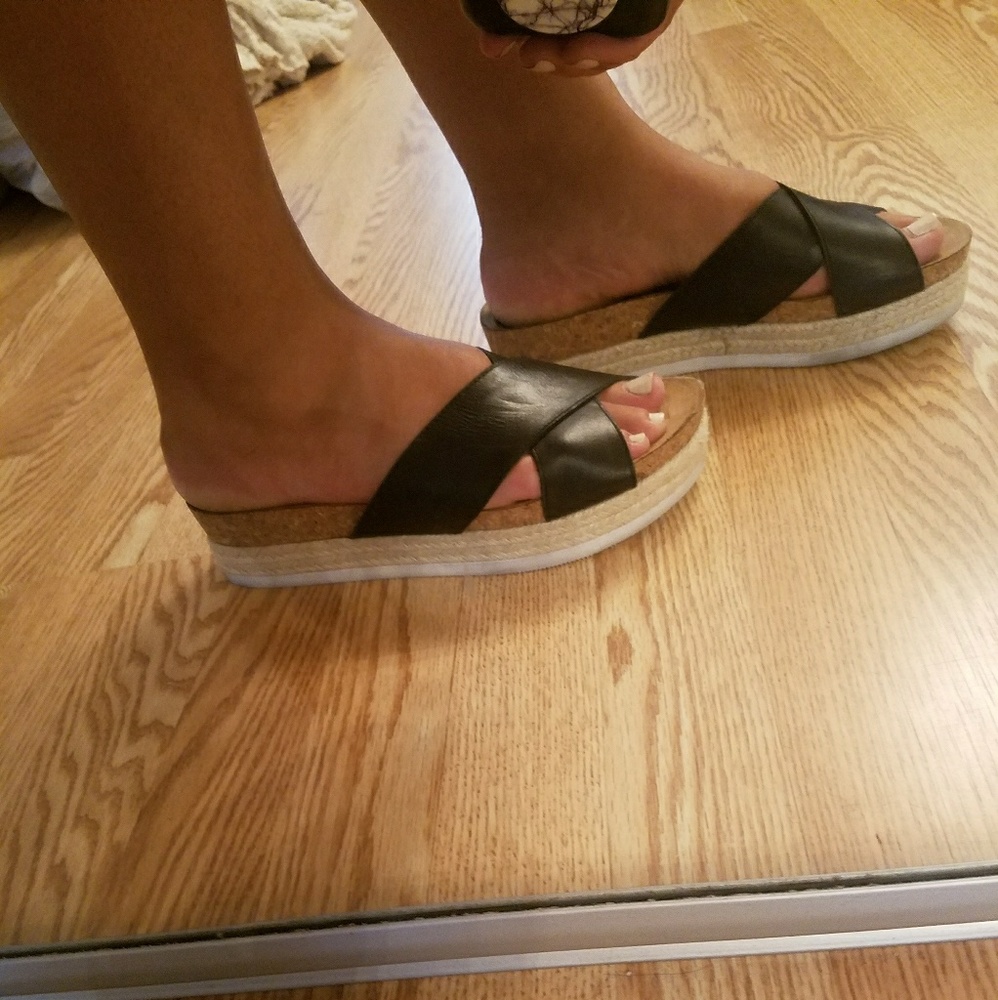 Nine west platform sandals 9 like new