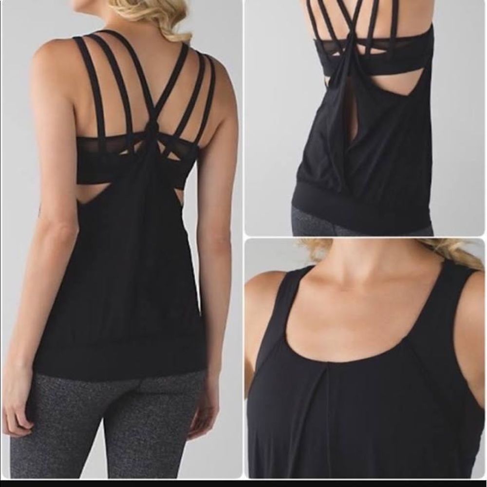 SIZE 4/ Black lululemon Nouveau Limits Tank Top