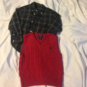 Boys Ralph Lauren Shirt w/matching Sweater Vest