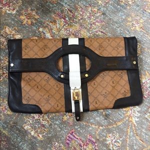 Oversized fold over clutch by L.A.M.B.