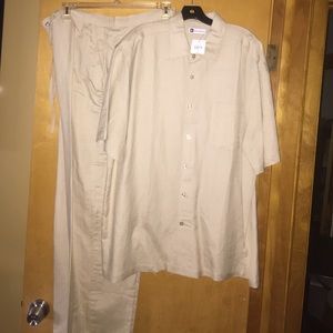 Men's shirt and slacks 55% Linen 45% Rayon