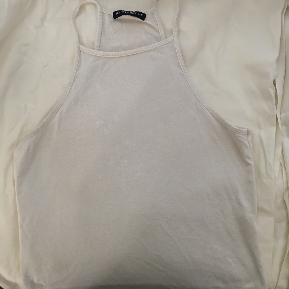 White Brandy Melville Halter Top
