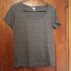 Grey and green tee