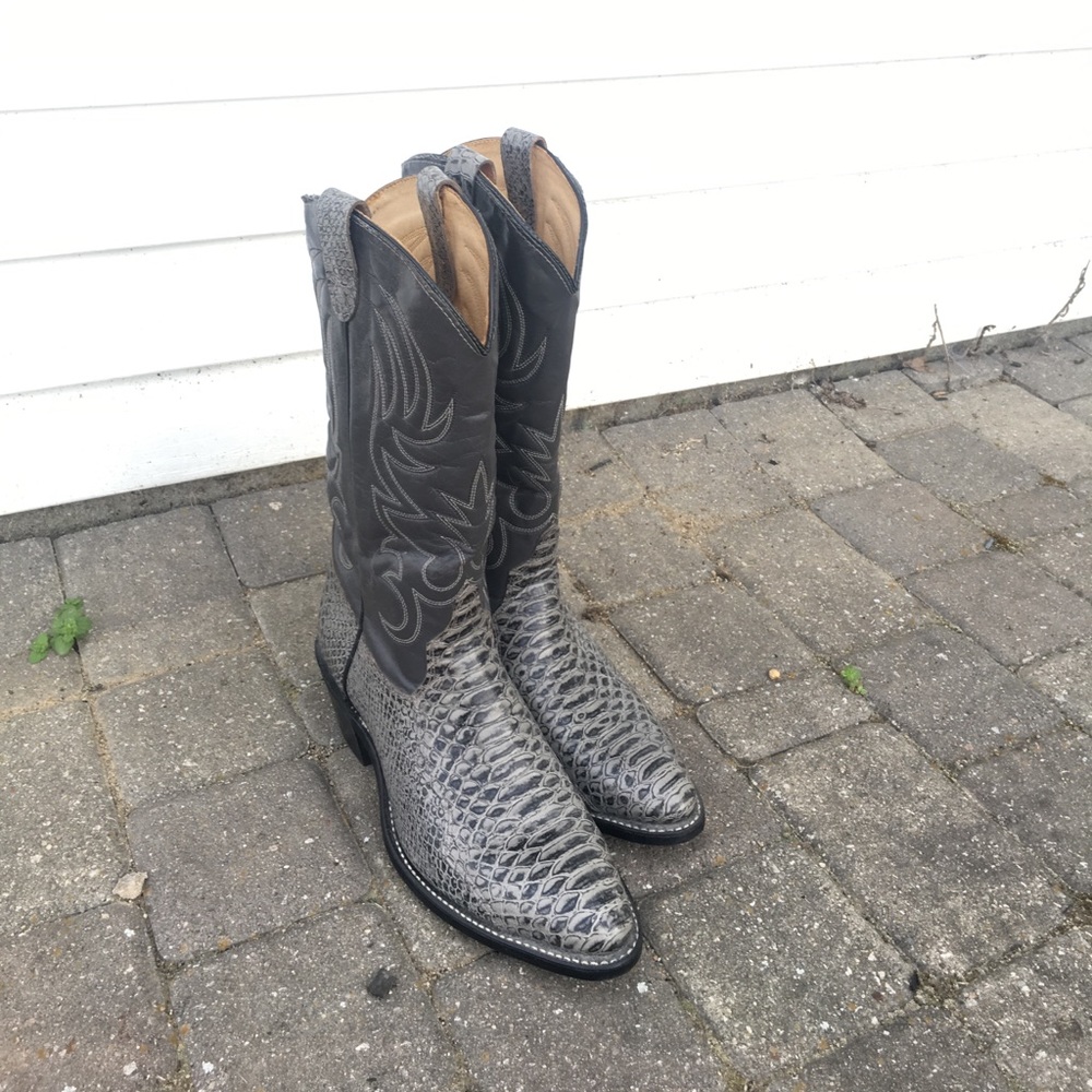 Authentic cowboy boots.