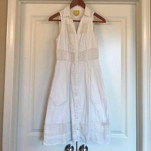 Maeve - Size 0 - White Crochet Lace Dress - EUC