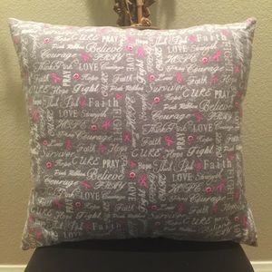 BREAST CANCER AWARENESS THROW PILLOW